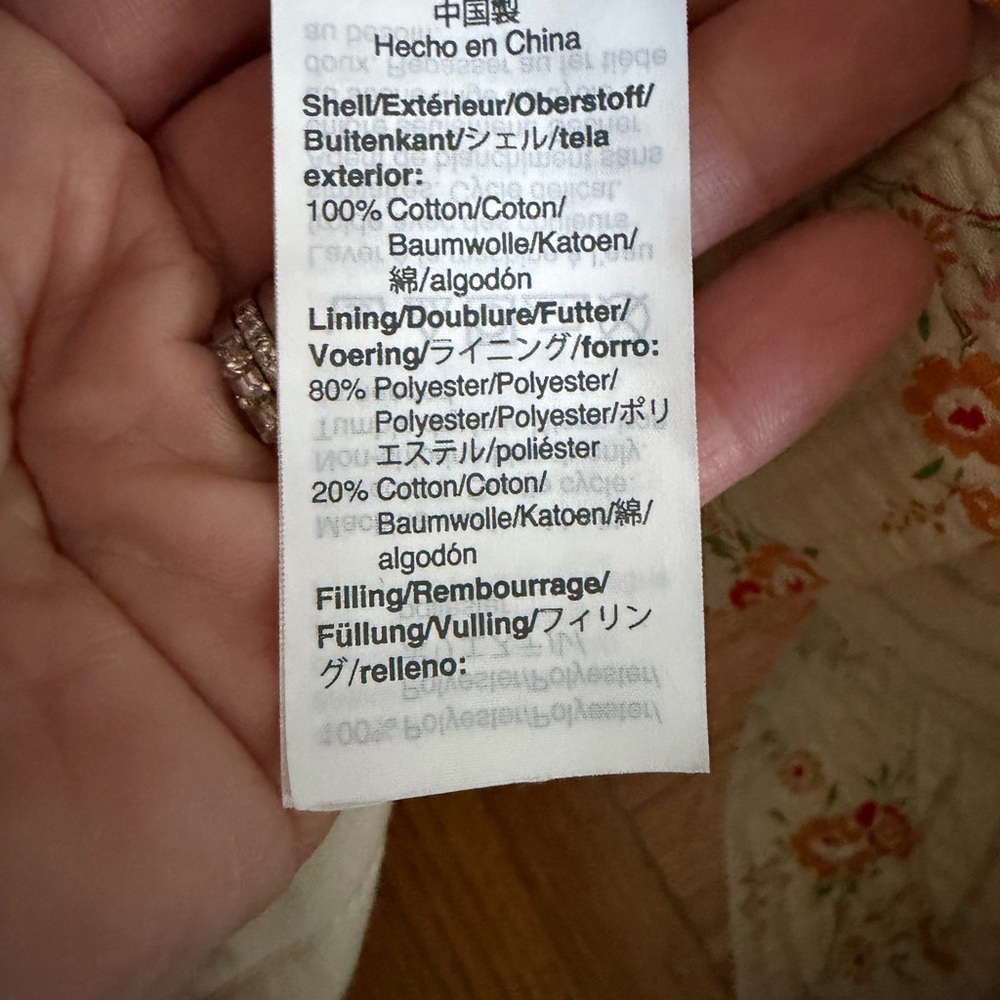 Madewell x New Denim Project Quilted Floral-Trim Jacket in Cream & Light Blue - Picture 15 of 15